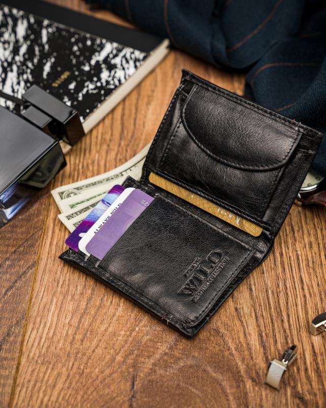 Men's leather wallet N20191-VTK-D BLACK