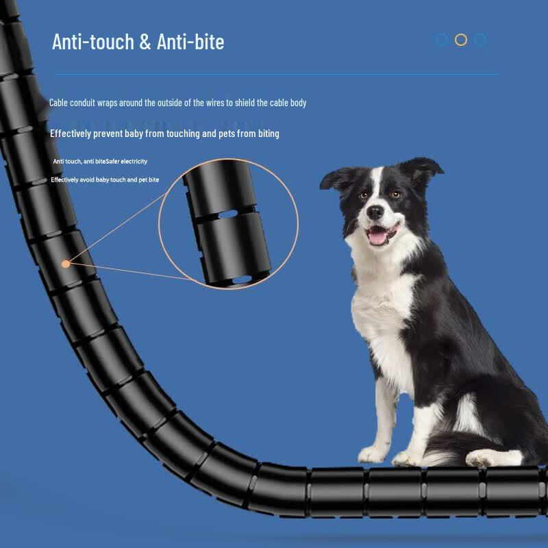 Qantop Cable Management Spiral Wrap with Guide Clip
