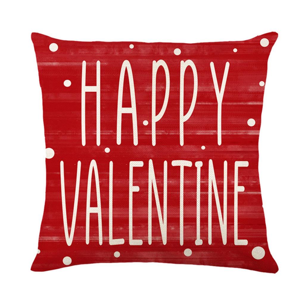 Kissenbezug Valentinstag Leinendruck Sofa Dekorativer Kissenbezug
