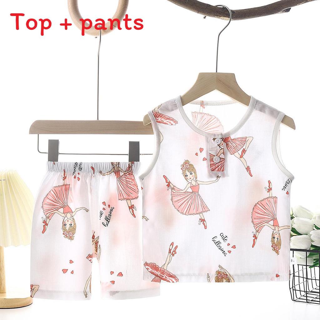Space Kids Sleeveless Vest Set With Cotton Satin Short Pants For Summer Comfort And Play