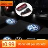 Hot 2Pcs VW Led Car Door Welcome Lamp Wireless Laser Projector Logo Night Light For Volkswagen Lavida Touran Caddy Beetle Golf B