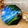 Portable Auto Folding Umbrella,One Piece 8 Rib Waterproof Umbrella For Camping Commute