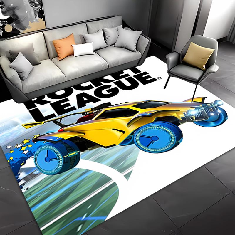 Game Rocket league -Themed Entrance Mat,Non-Slip Mat Area Rug,Room Decor,Outdoor Decor,Kitchen Rug,Doormat - Machine Washable,Easy to Clean