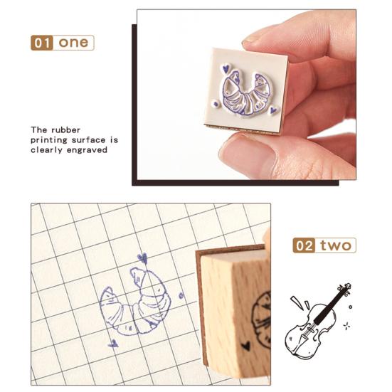 8 Adet/Set Ahşap ve Kauçuk Damga Dekoratif Ahşap Damgalar Retro Yaşam Temalı Damgalar Scrapbook Kartlar Zarf Kendin Yap El İşi Planlayıcı Günlük İçin