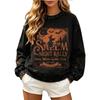 Women's Halloween Print Long Sleeve Neck Sweatshirt Casual Fall Pullover Top