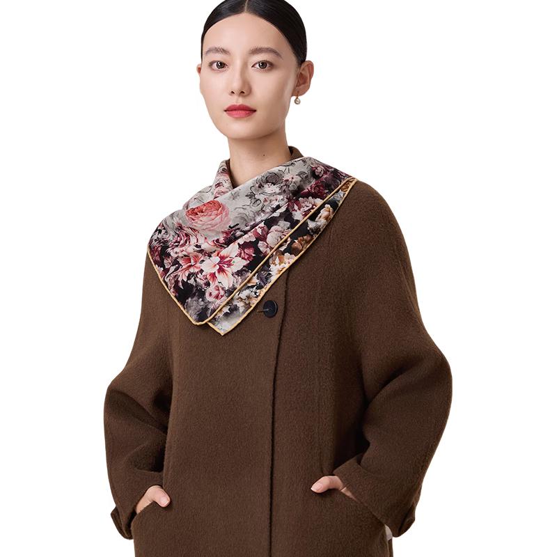 Shanghai Story Women's Silk Wool Blend Square Scarf