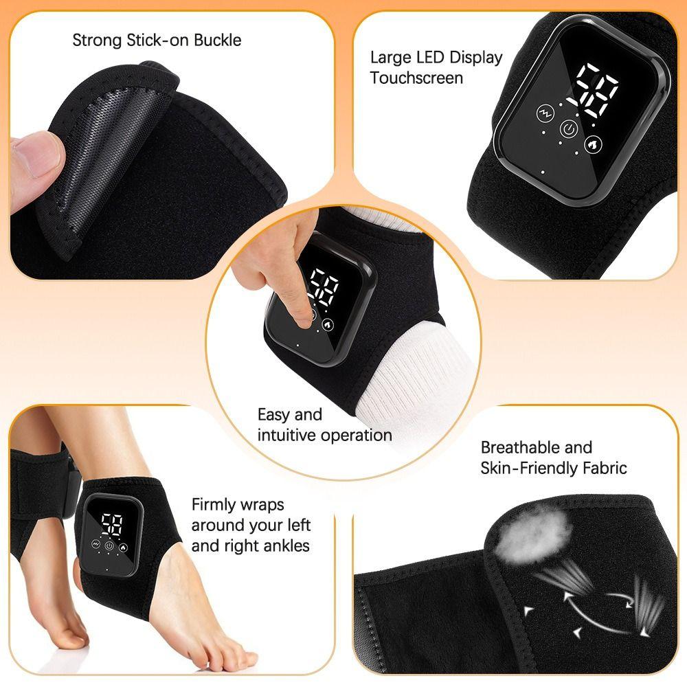 With 3 Vibration Modes Ankle Wrap Foot Massager Cordless Ankle Massager  Achilles Tendonitis