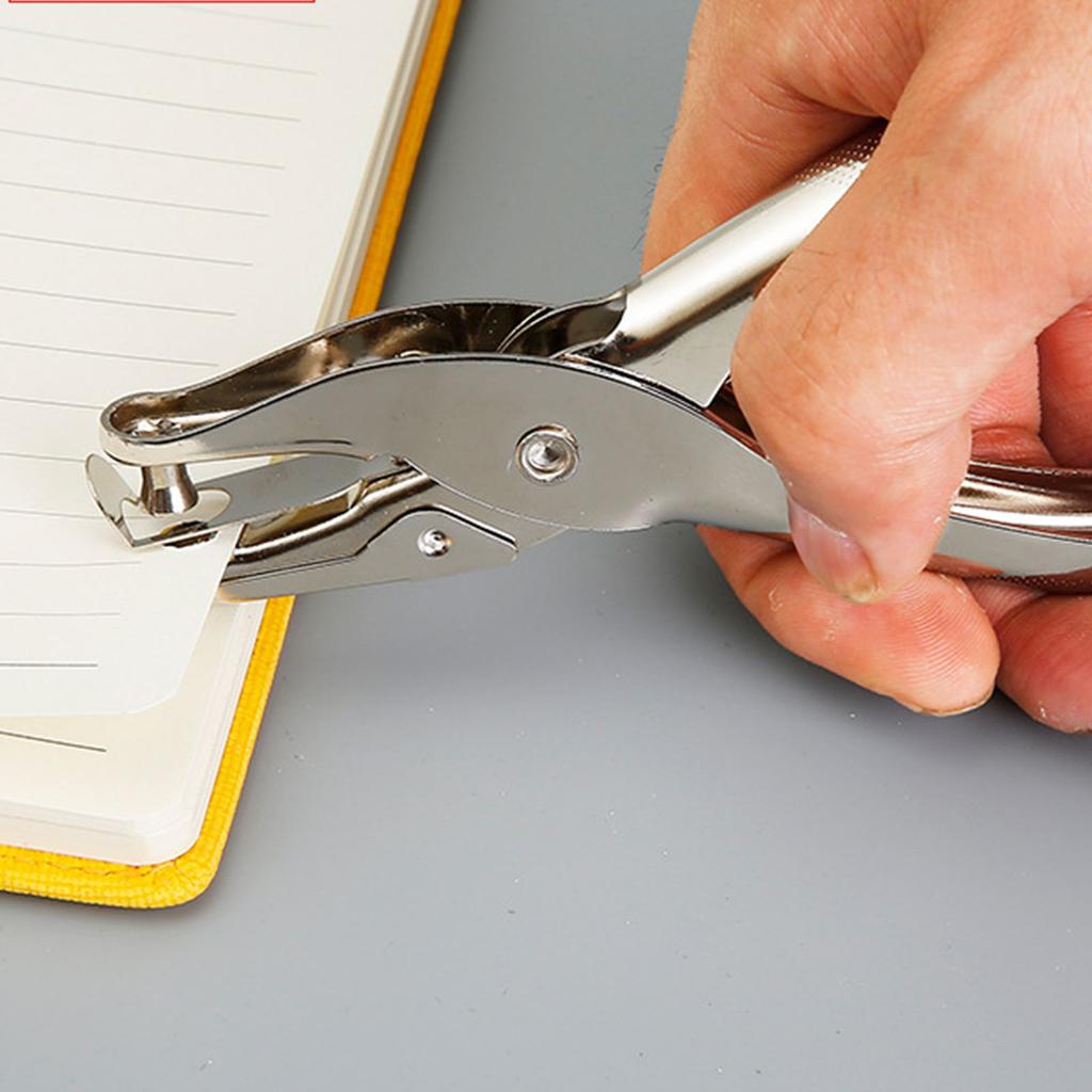 Hole Punching Pliers Nickel Plating Process Burrs Free Silvery Comfortable Handle Portable Punch