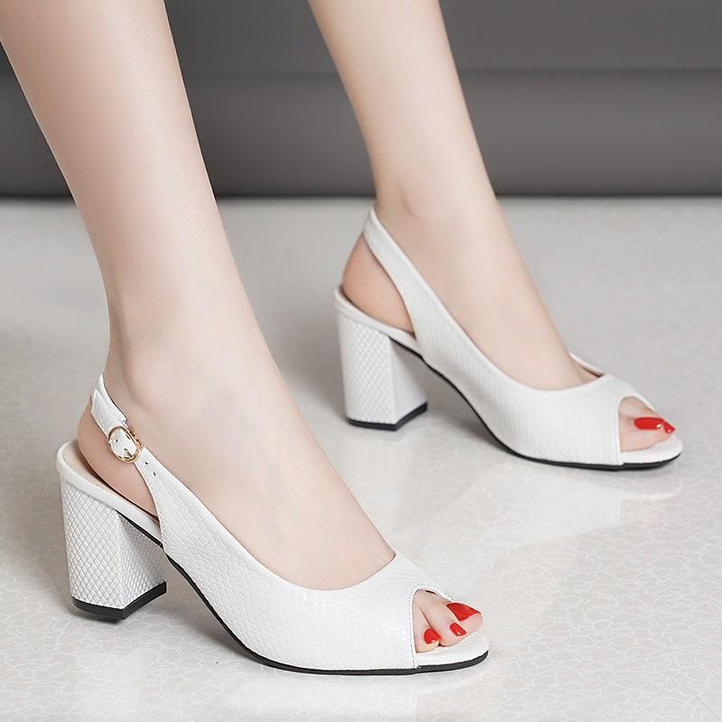 Women's Summer Casual Temperament Sandals 2024 New Style Trend Fashion Thick Heel Women Shoes Banquet Open Toe High Heels