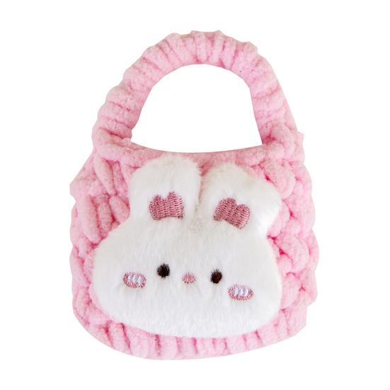 

Crochet Animal Coin Purse Handmade Knitting Earphone Lipstick Keys Storage Bag Women Girls Small Handbag Pouch Birthday Holiday Gift Rabbit