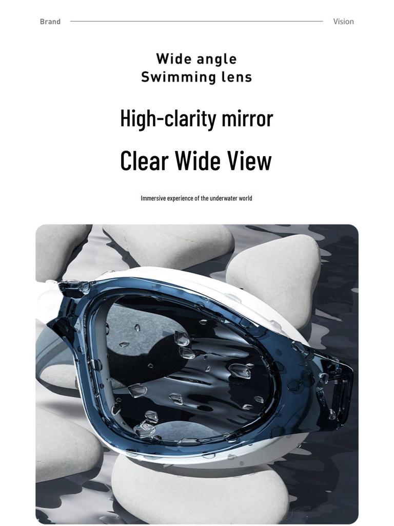 HD Anti-Beschlag Wasserdichte Schwimmbrille & Kappen-Set für Erwachsene für Männer und Frauen.