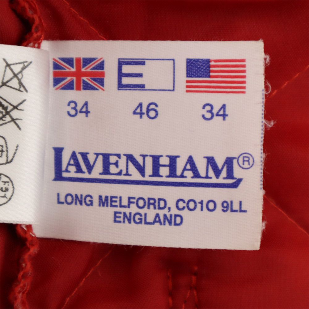 LAVENHAM Logo tag quilting Batting jacket 34 Red Women Used