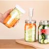 Fermentation Kit For Wide Mouth Mason Jars 4- Complete Pickling & Sauerkraut Setss With Stainless Steel Lid And Air Lock Valve
