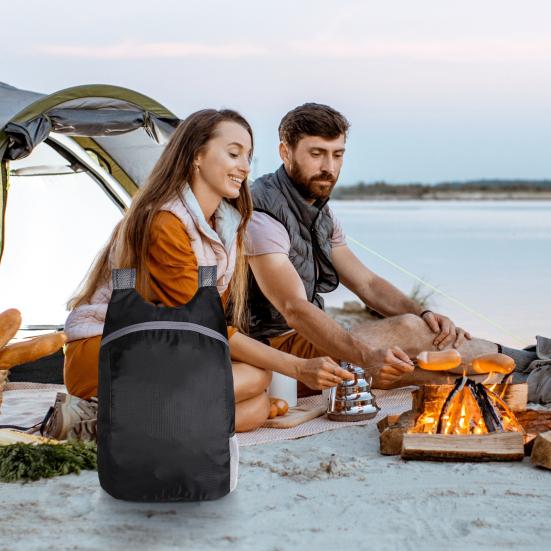 Outdoor-Rucksack, wasserdicht, faltbar, leicht, atmungsaktiv, Schultergurt, große Kapazität, Aufbewahrungstasche für Wanderungen und Campingausflüge