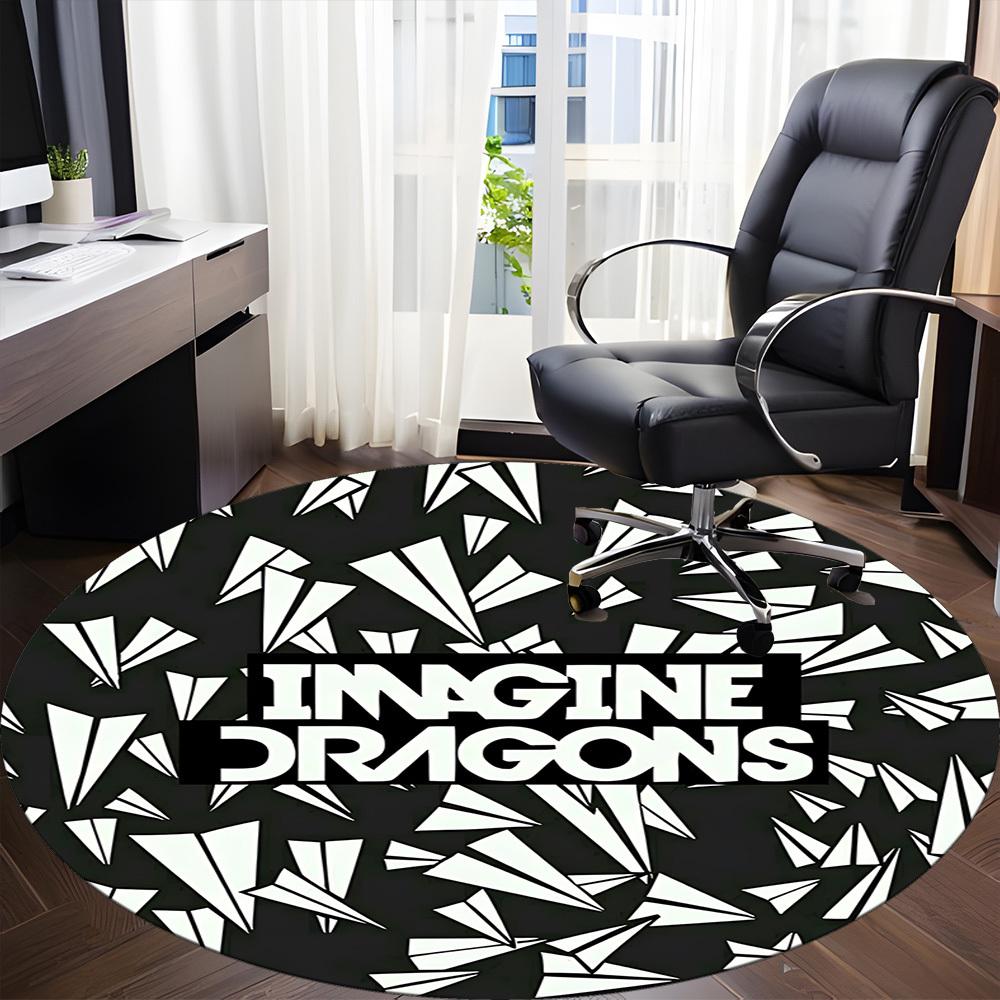 1pc Imagine DragonsChair Carpet for Office, Non-slip, Soft and Durable Office Rug for Interior Decoration, Perfect for Office yy250925101