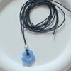 Sweet Cool Pearl Flower Pendant Necklace Fashion Summer Choker Wax Rope Lace up Collar Necklace Statement Jewelry