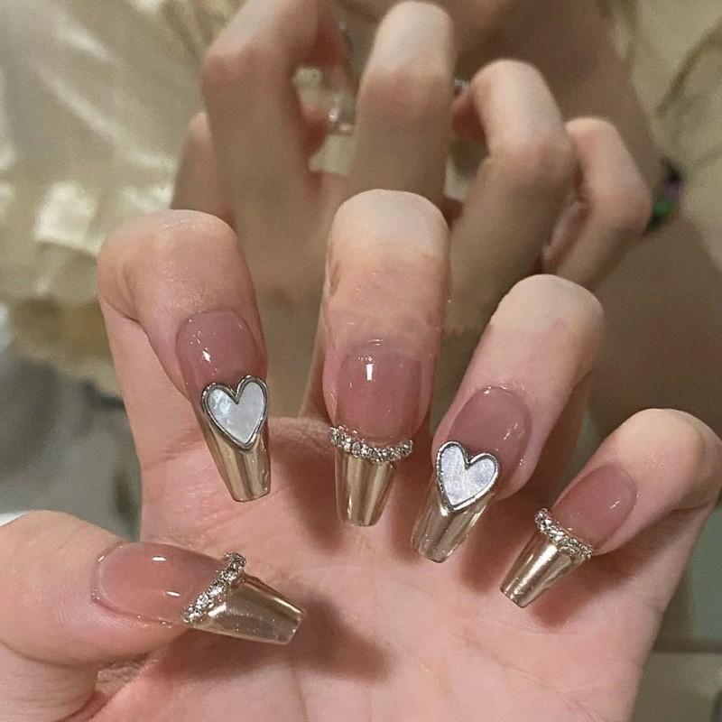 

Искусственный ноготь Волшебное зеркало Ракушка Любовь Великолепный Средняя длина Маникюр Носимый L