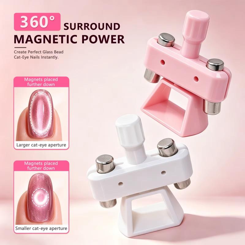 Výkonný automatický kočičí oko magnetický otočný design bzučáku široké světlo skleněná korálková nail art magnetický pro gelový lak na nehty