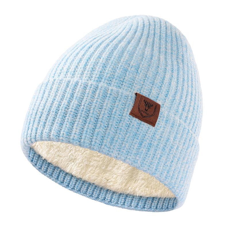 Aozhe Wool Hat for Women In Autumn and Winter Korean Style Fashion and Versatile Warm and Loose Knitted Hat Showing Small Face
