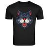 Angry Wild Cat Head Graphic T Shirt Fierce Animal Tee