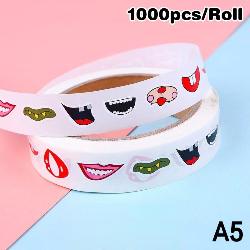 1000pcs/roll Self-Adhesive Eye Stickers Mini Eye Shaped Sticker For DIY Crafts, Party Decorations Home Decor School Supplies