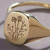 New Style Simple Temperament Versatile Rose Flower Ladies Engagement Ring