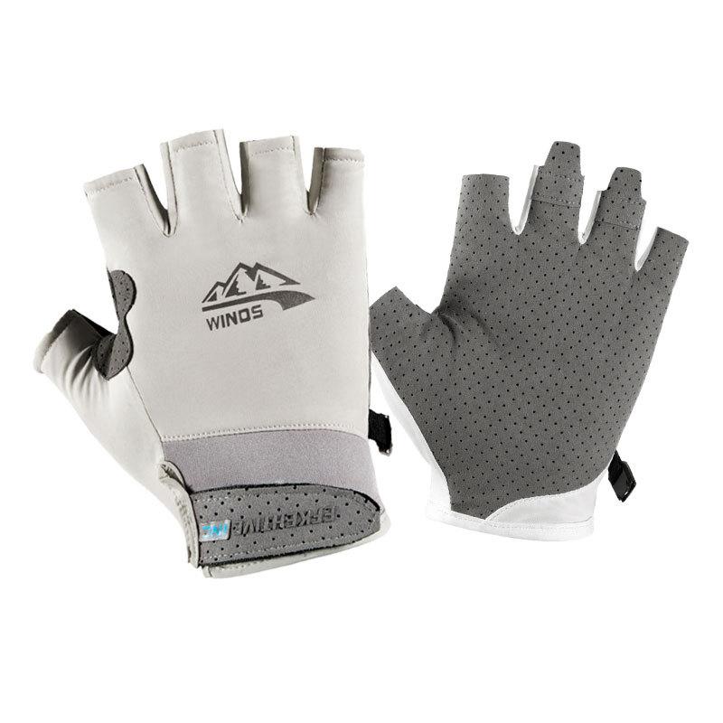 Summer Outdoor Sports Gloves Men's and Women's Ice Silk Light and Breathable Wear-resistant Non-slip Cycling Fitness Gloves