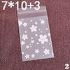 100pcs Pink Transparent Cherry Blossoms Mini Self Adhesive Scrub Opp Bags DIY
