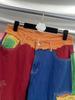 2026 Spring/Summer Women's Colorful Patchwork High Waist Straight Jeans