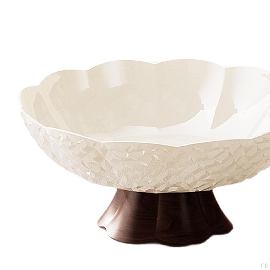 Fruit Bowl Footed Tray Drain Household Kitchen Counter Table Centerpiece Decor for Candies