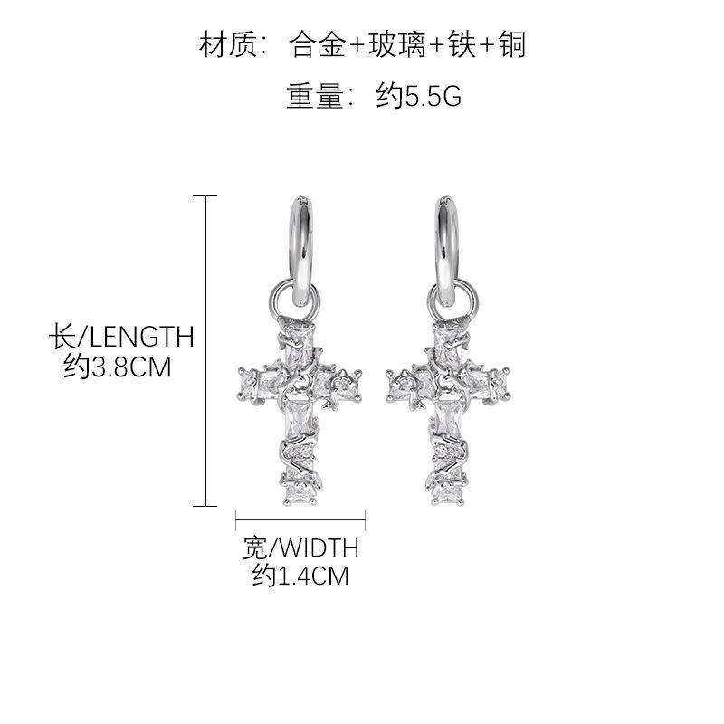 Супер вспышка шип крест ушная пряжка женские оригинальный дизайн нишевые серьги изысканные уникальные серьги