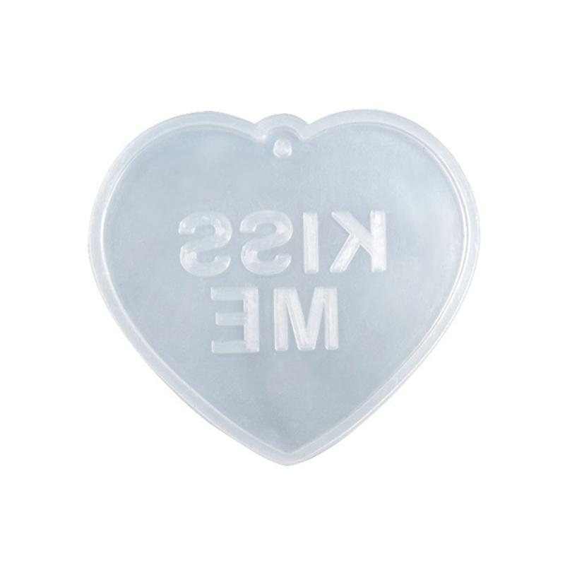 

Kiss Me Heart Keychain Silicone Mold with Hole Keyring Pendant Handmade Mold Valentine s Day Birthday Gift Jewelry