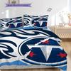 Set Copripiumino Trapuntato con Fantasia Tennessee Titans Federa Decorazione per la Casa Regalo di Compleanno (1 * copripiumino + 2 * federa, senza nucleo)