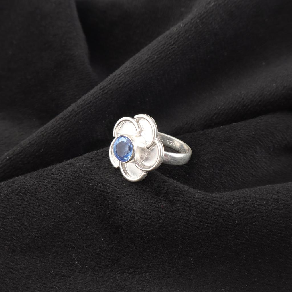 Tanzanite Handmade Gemstone Ring, 925 Solid Sterling Silver Ring Antique Jewelry, Ring For Engagement Gift