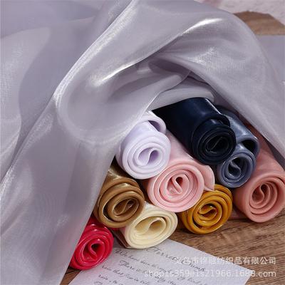 Crystal Satin Organza Fabric for Hanfu, Wedding and Evening Dresses, Children's Wear