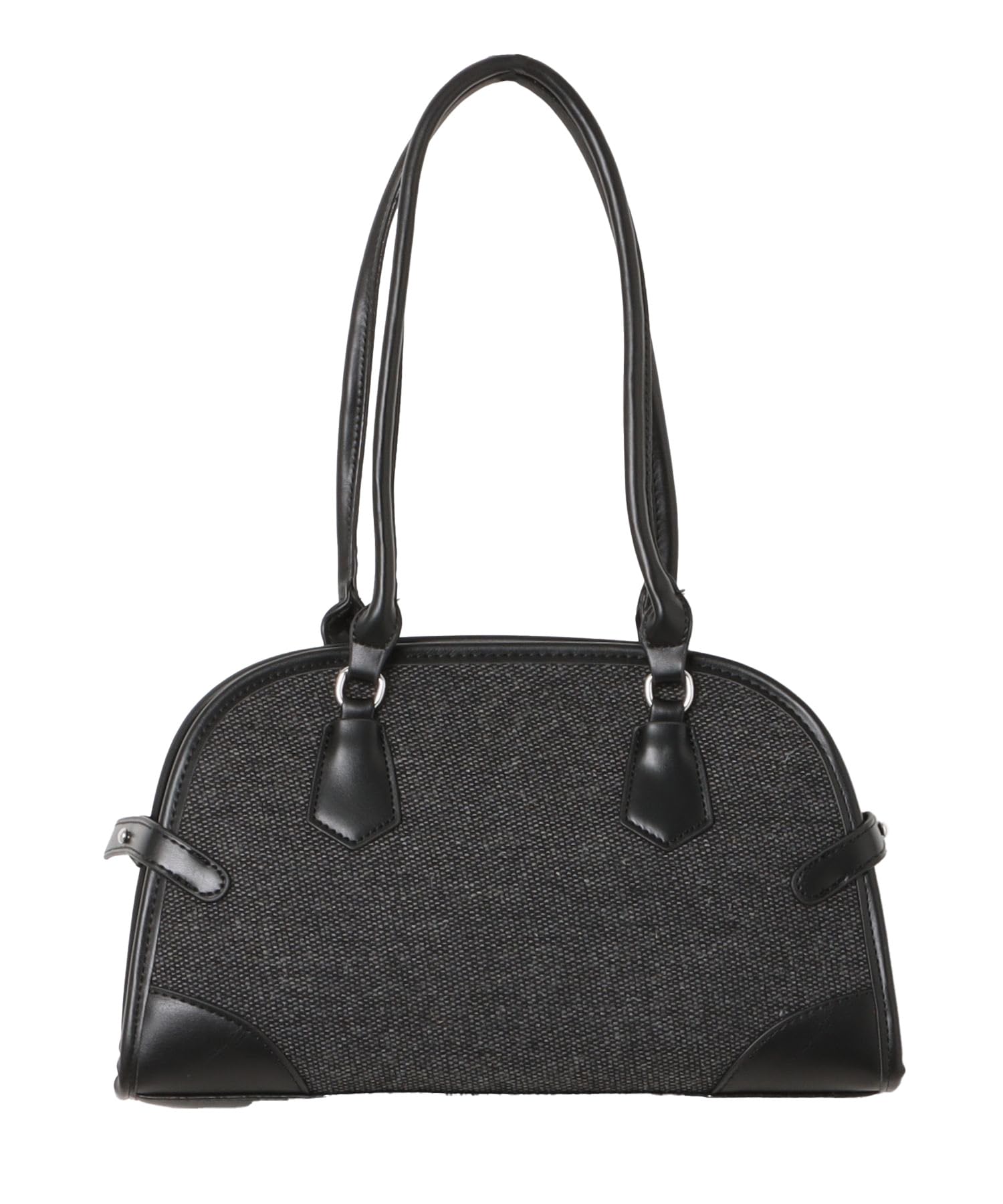 

210NOUVE Piping Mini Boston Bag, Black [55K210G349-00]