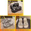 Fashion French Style Platform Slide Sandals With Rhinestones For Women