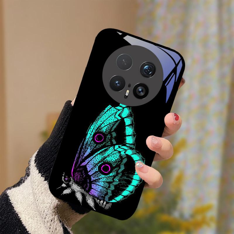 For Honor Magic8 8Pro Kılıf Temperli Cam Telefon Kapağı Lens Kamera Koruma Funda For Honor Magic 8 Pro Darbeye Dayanıklı Sert PC Capa