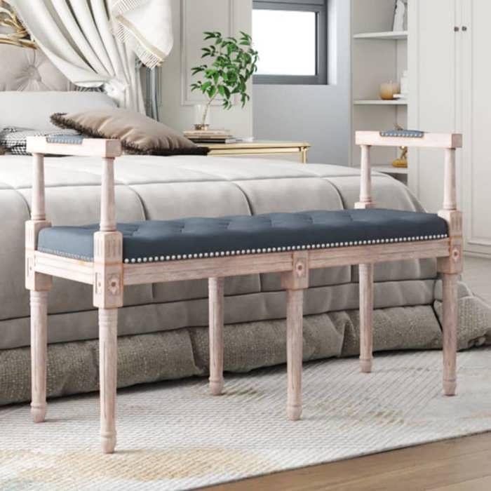 VidaXL Banc Gris foncé 110x40x70 cm Velours, siège, siège de banc, banc d'intérieur, banc d'entrée, banc de chambre à 344426