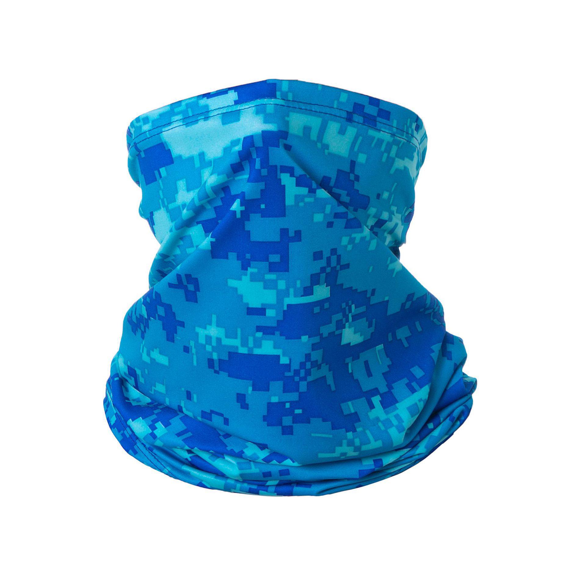 

Мужской охлаждающий шелковый платок для головы Ice Silk — дышащая защита от солнца для езды на велосипеде и занятий спортом на открытом воздухе One Size камуфляжный/синий