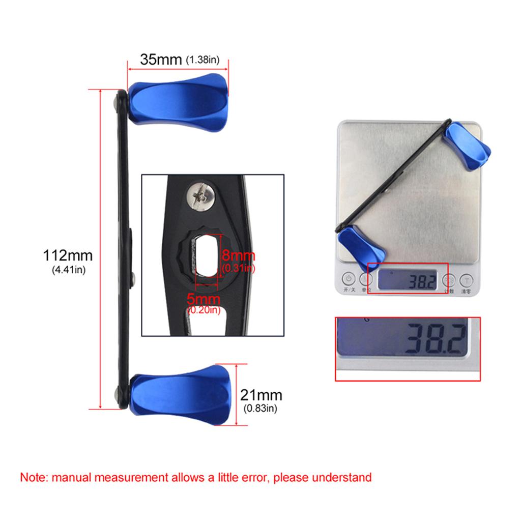 Fiskespöhandtag i aluminiumlegering Baitcasting Trollingrullar Vaggarm Lättvikts Fiskespö Rullar Reservdel