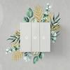 4 Pcs Plants Flower Switch Stickers Leaves Floral Light Switch Decal Removable Socket