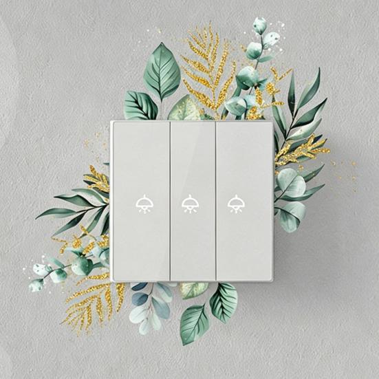 4 Pcs Plants Flower Switch Stickers Leaves Floral Light Switch Decal Removable Socket