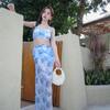 Personalized Niche Hot Swimming Clothes Popular Women's Super Fairy Long Dress Bikini Three-piece Set High-end Seaside Vacation