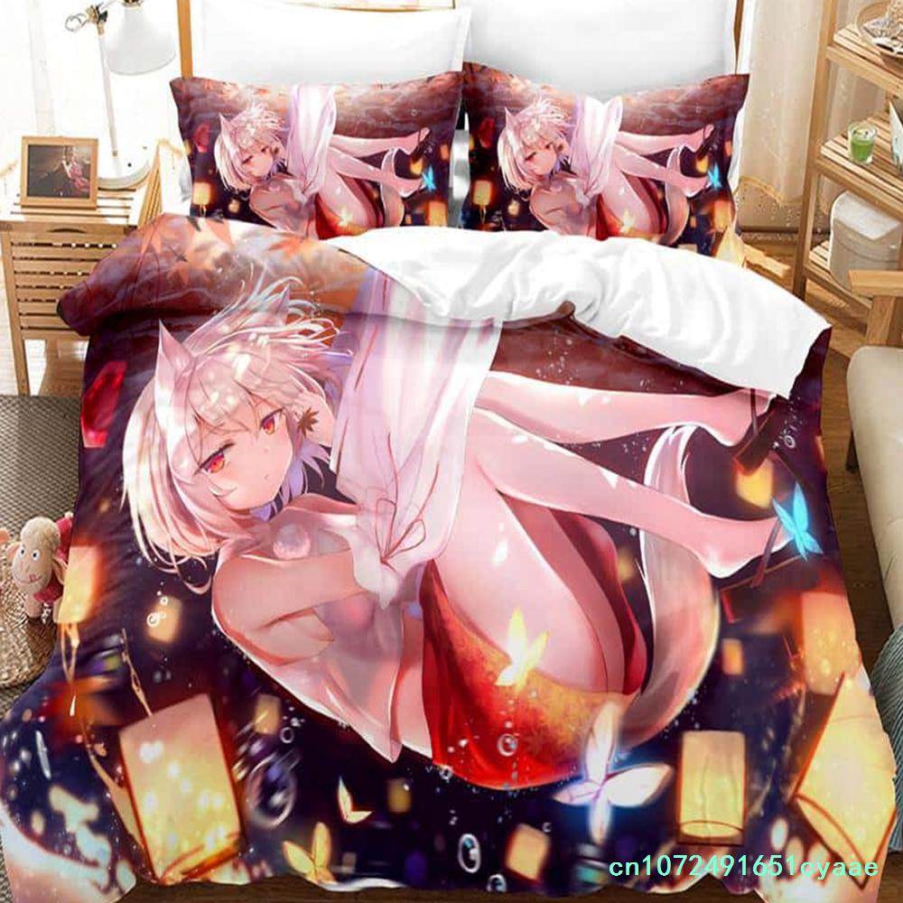 3D Anime Kawaii Girls Momiji Inubashiri Bedding Set Single Twin Full Queen King Size Bed Set Adult Kid Bedroom Duvetcover Sets
