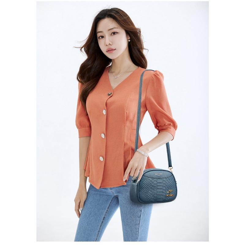 Women's Bag Crossbody Shoulder Bag Women's Fashion Crocodile Print Bag Multi-layer Small Square Bag