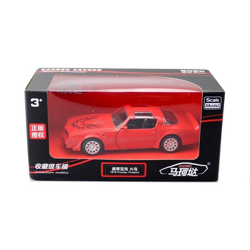 Maßstab 1:36, 1978 Pontiac Firebird, Druckgussauto-Modellspielzeug, zurückziehbares Spielzeugfahrzeug mit offenen Türen für Kinder, Kleinkinder, Jungen und Mädchen, Geschenkkollektion