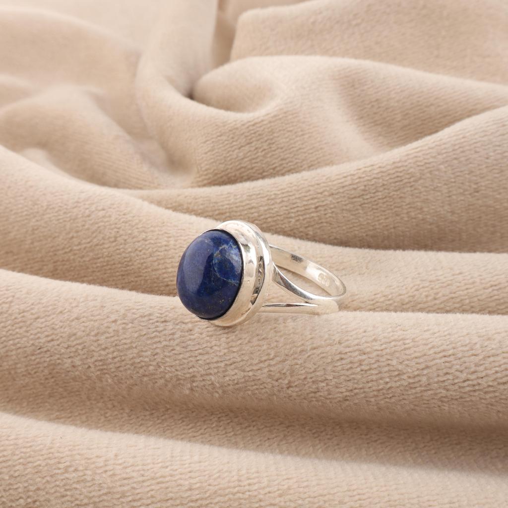 Natural Lapis Lazuli Gemstone 925 Sterling Silver Designer Ring For Women  Handmade Jewelry RR-80-26