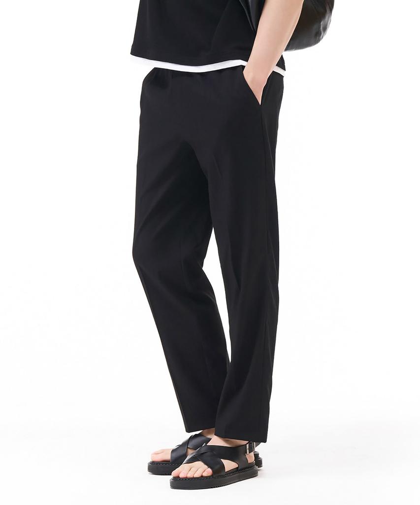 CHASECULT Men'S Cool Touch Relax Elastic Waist Pants - Black