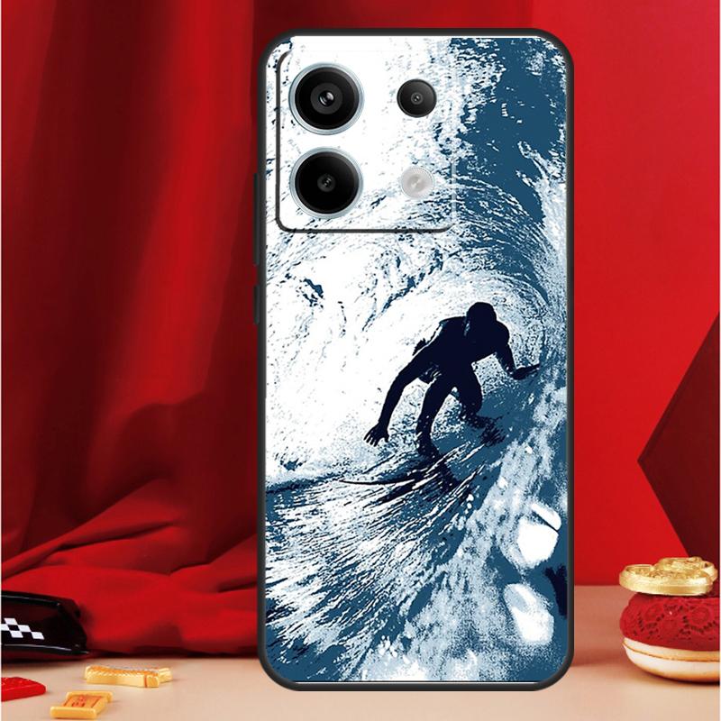 Surfing Wave Phone Case For Xiaomi Redmi Note 13 Pro 12 10 9 8 11 Pro 12S 11S 10S 9S 10A 9C 10C 12C 13C